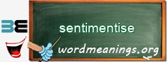 WordMeaning blackboard for sentimentise